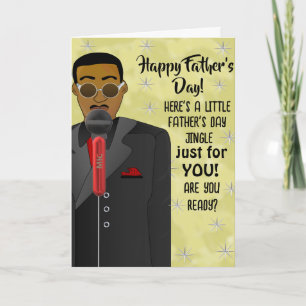 African American Dad Jingle Singing Father's Day Card