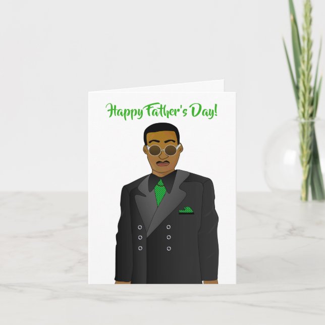 African American Dad Suit Tie Father's Day Card (Front)