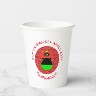 African American Diaspora Angel Flag  Paper Cups