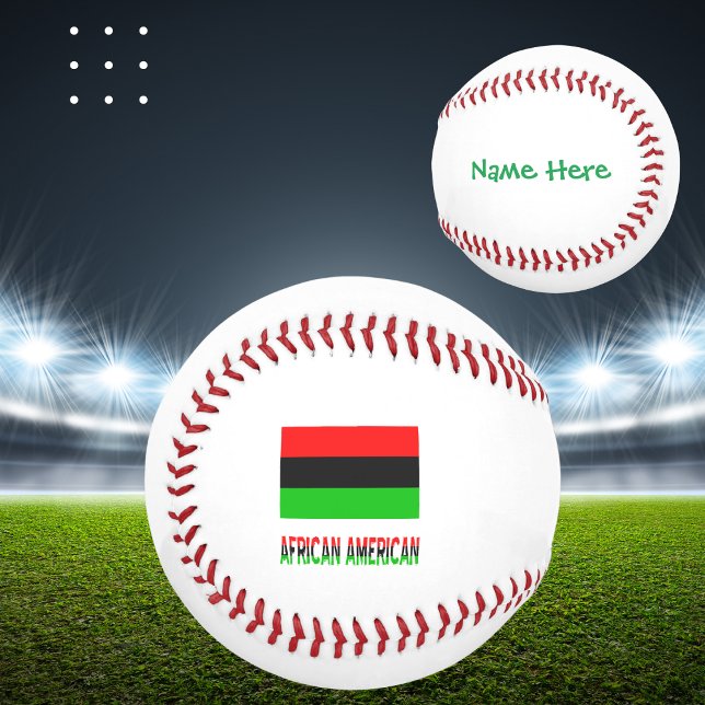 African American Diaspora Flag Green Personal Baseball (Creator Uploaded)