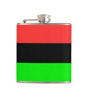 African American Diaspora Flag Hip Flask