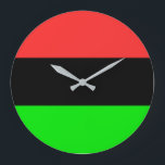 African American Diaspora Flag  Large Clock<br><div class="desc">African American Flag</div>