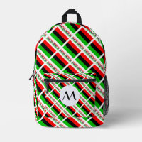 African American Diaspora Flag Tiled Initial