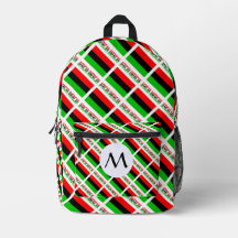 African American Diaspora Flag Tiled Initial