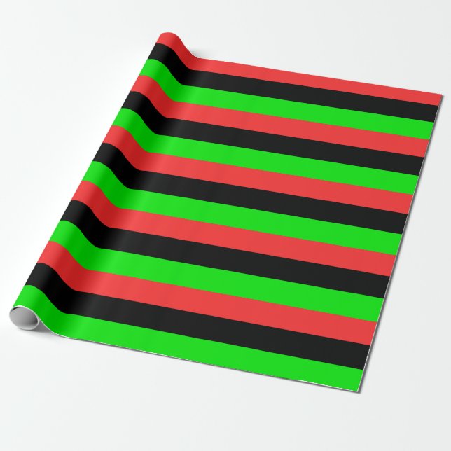 African American Diaspora Flag  Wrapping Paper (Unrolled)