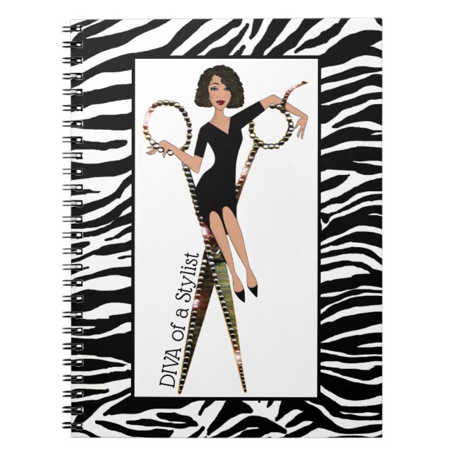 African American "Diva of a Stylist"  Notebooks (Front)