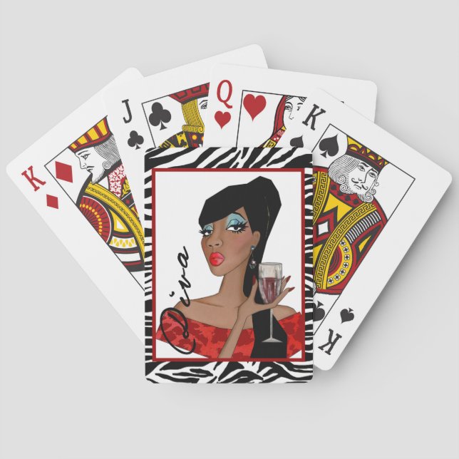 African American DIVA Playing Cards (Back)
