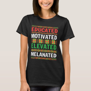African American Educated Motivated Elevated Melan T-Shirt