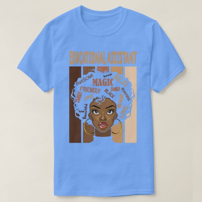African American educational assistant this cool e T-Shirt (Design Front)