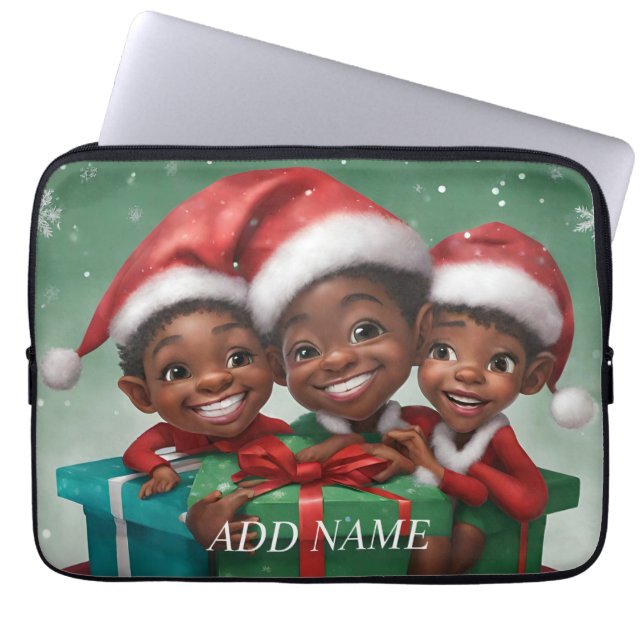African American Elf  Laptop Sleeve (Front)