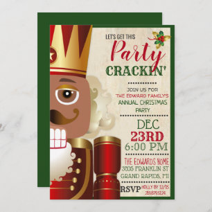 African American Ethnic Nutcracker Holiday Invitation