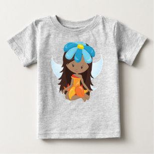 African American Fairy, Forest Fairy, Flowers Baby T-Shirt