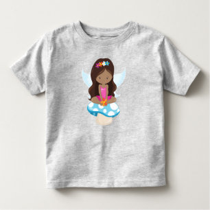African American Fairy, Forest Fairy, Mushroom Toddler T-Shirt