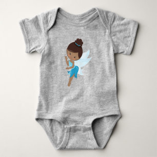 African American Fairy, Magic Fairy, Forest Fairy Baby Bodysuit