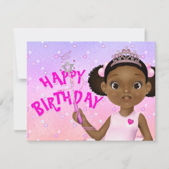 African American Fairy Princess Ballerina Poem Card (Front)