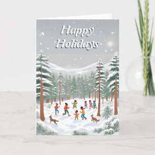 African American Family Folded Holiday Card