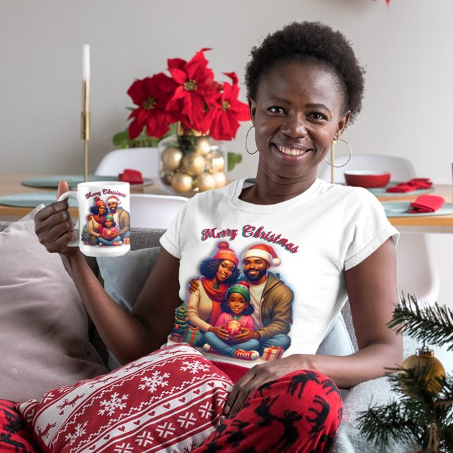 African-American Family Merry Christmas Tri-Blend Shirt (Creator Uploaded)