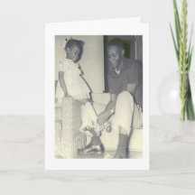 African-American Father and Daughter Birthday Card