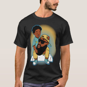 African American Father's Day Black Dad Father and T-Shirt