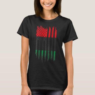 African American Flag 1865 Black History Pride  T-Shirt