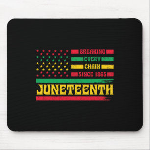 African American Flag Juneteenth Breaking Every Ch Mouse Pad