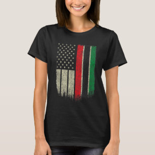 African American Flag Pan-African UNIA Flag Distre T-Shirt