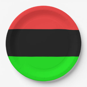 African American Flag Paper Plate