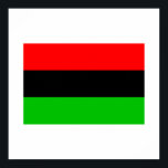 African American Flag Poster<br><div class="desc">African-American Flag or Flag of the African Diaspora,  with gray border. Simple and true way to share your pride in your Black and African American culture,  heritage and ancestry. Great gift for Kwanzaa any special time.</div>