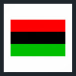 African American Flag Poster<br><div class="desc">African-American Flag or Flag of the African Diaspora,  with gray border. Simple and true way to share your pride in your Black and African American culture,  heritage and ancestry. Great gift for Kwanzaa any special time.</div>