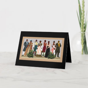 African American Folk Art, Freedom Rings Holiday Card