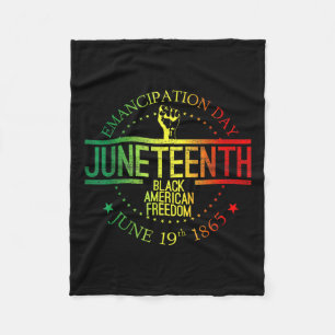 African American Freedom Black History June 19 6 Fleece Blanket