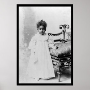 African American Girl 1900 Poster