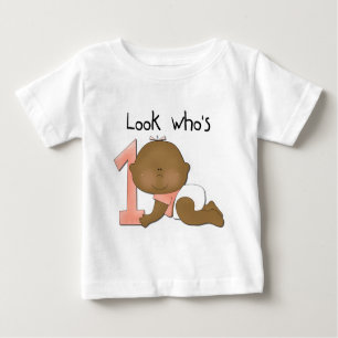 African American Girl 1st Birthday Tshirts