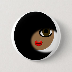 African American Girl Apparel! 6 Cm Round Badge