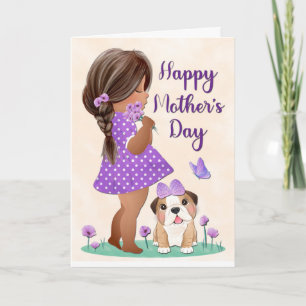 African American Girl for Mother’s Day Card
