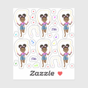 African American Girl Jump Rope