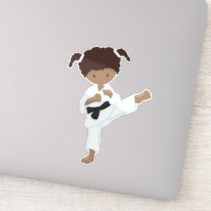 African American Girl, Karate Girl, Black Belt