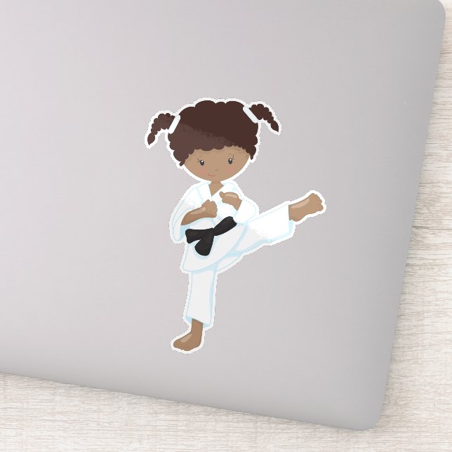 African American Girl, Karate Girl, Black Belt (Detail)