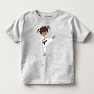 African American Girl, Karate Girl, Black Belt Toddler T-Shirt