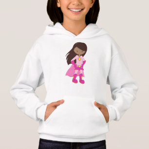 African American Girl, Pink Cape, Superhero Girl