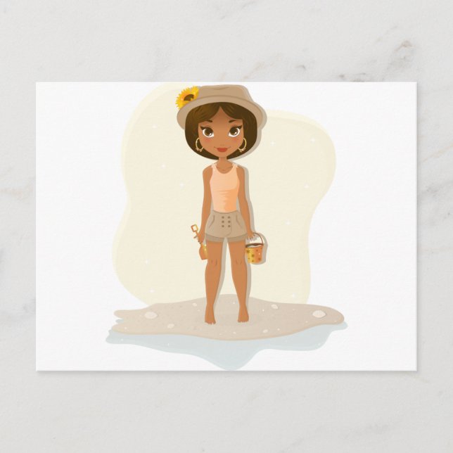 African American Girl Postcard (Front)