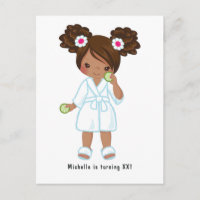 African American Girl Spa Sleepover Birthday Party