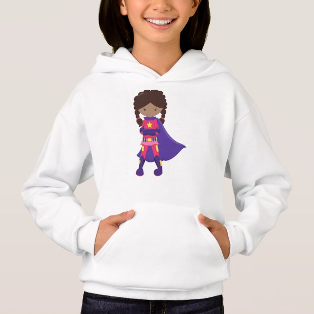 African American Girl, Superhero Girl, Cape (Front)