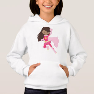 African American Girl, Superhero Girl, Pink Cape