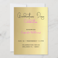 African American Girls Gold Graduation