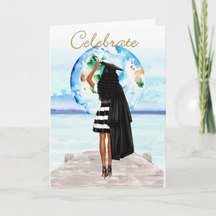 African American Girl's Graduation Card