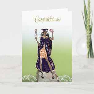 African American Graduation Congratulations Card