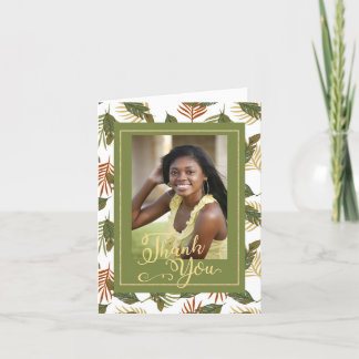 African American Graduation Folded Thank You Card