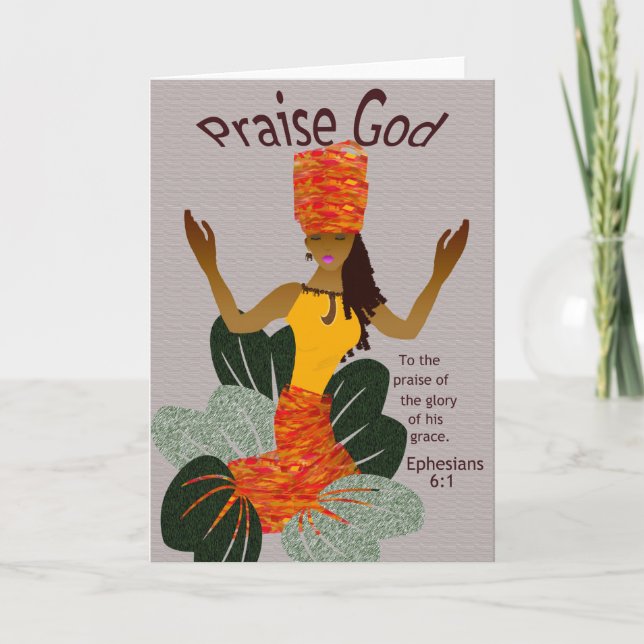 African American Greeting Card (Front)