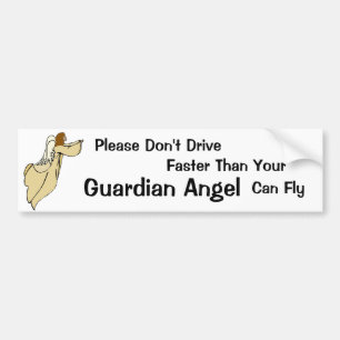 African American Guardian Angel Bumper Sticker